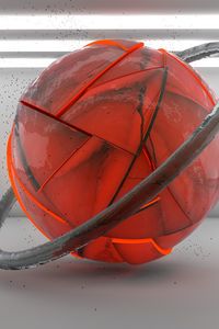 Preview wallpaper ball, round, stone, rendering, 3d