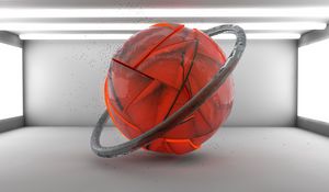 Preview wallpaper ball, round, stone, rendering, 3d