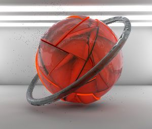 Preview wallpaper ball, round, stone, rendering, 3d