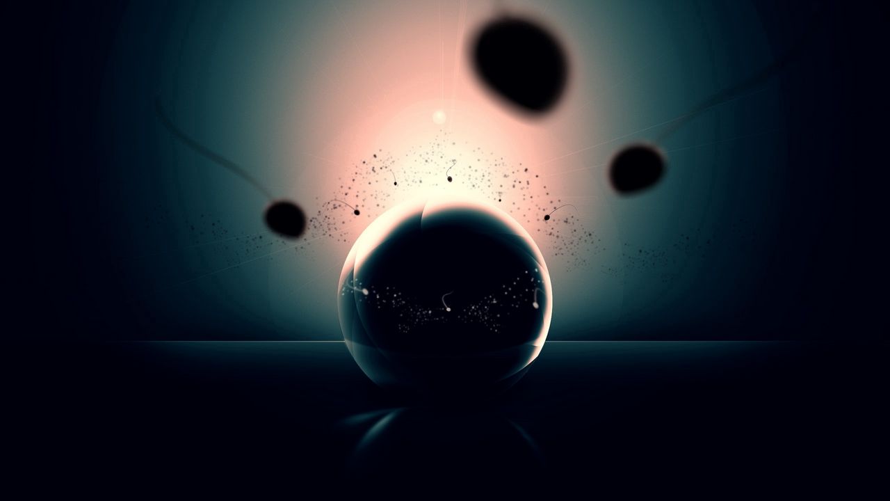 Wallpaper ball, shadow, form, explosion, light