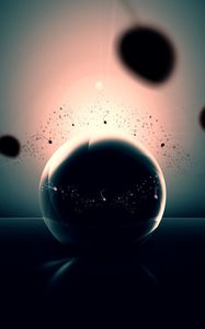 Preview wallpaper ball, shadow, form, explosion, light