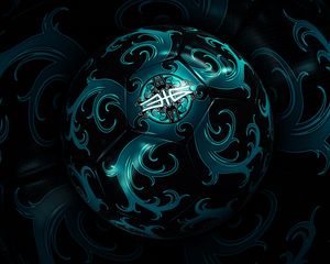 Preview wallpaper ball, shape, spin, dark
