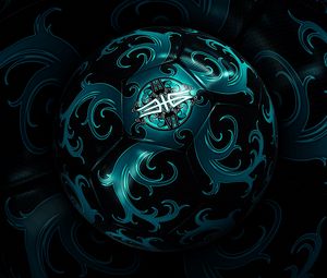 Preview wallpaper ball, shape, spin, dark