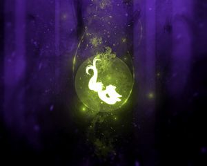 Preview wallpaper ball, silhouette, magic, glow, art