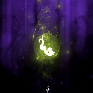 Preview wallpaper ball, silhouette, magic, glow, art