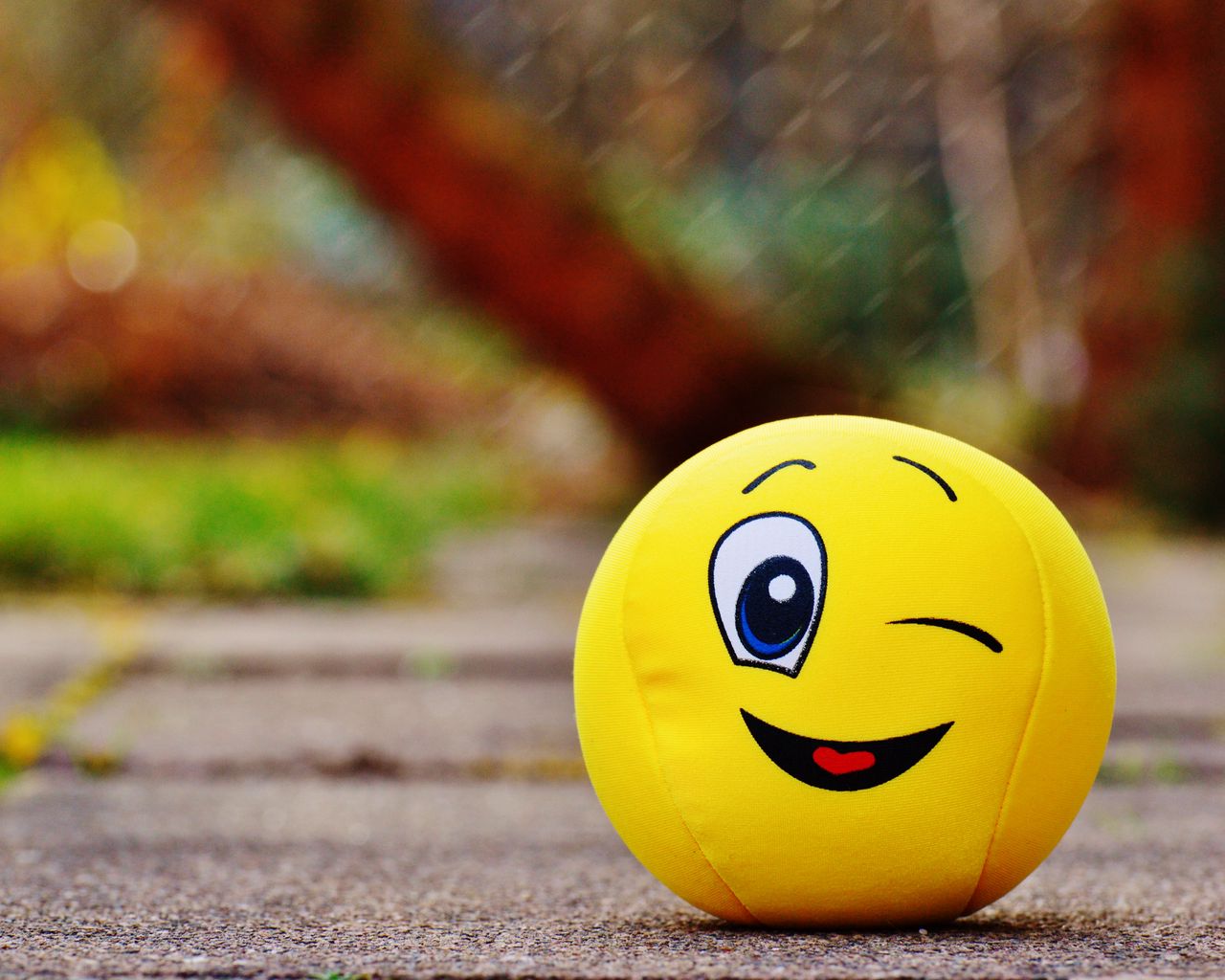 1280x1024 Wallpaper ball, smile, happy, toy