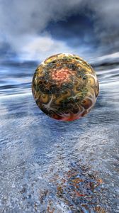 Preview wallpaper ball, space, bright, light green