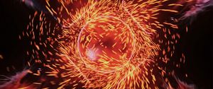 Preview wallpaper ball, sparks, bright, fiery, abstraction