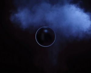 Preview wallpaper ball, sphere, smoke, cloud, dark