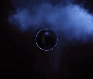 Preview wallpaper ball, sphere, smoke, cloud, dark