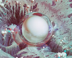 Preview wallpaper ball, sphere, surface, ribbed, art