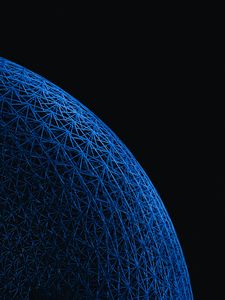 Preview wallpaper ball, sphere, surface, wicker, blue