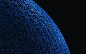 Preview wallpaper ball, sphere, surface, wicker, blue