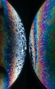 Preview wallpaper ball, stains, liquid, paint, reflection