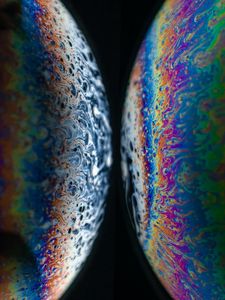 Preview wallpaper ball, stains, liquid, paint, reflection