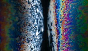 Preview wallpaper ball, stains, liquid, paint, reflection