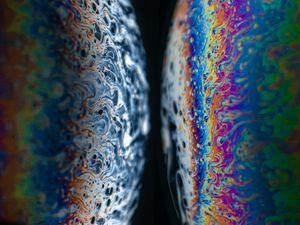 Preview wallpaper ball, stains, liquid, paint, reflection