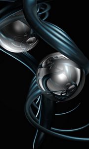 Preview wallpaper ball, steel, metal, abstract