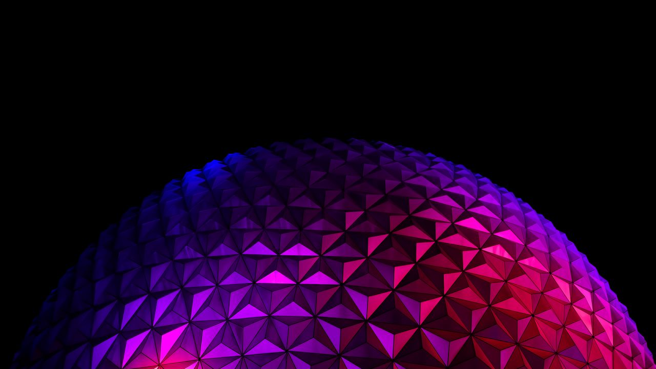 Wallpaper ball, surface, relief, gradient, purple