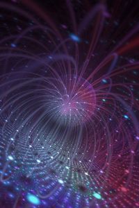 Preview wallpaper ball, thread, points, glow, fractal