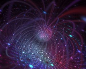 Preview wallpaper ball, thread, points, glow, fractal