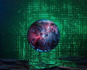 Preview wallpaper ball, wanderer, fantasy, glare, art