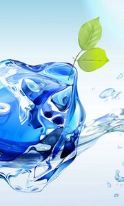 Preview wallpaper ball, water, germ, spray, splash