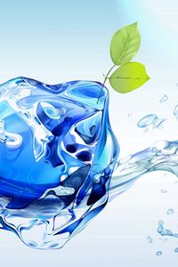 Preview wallpaper ball, water, germ, spray, splash