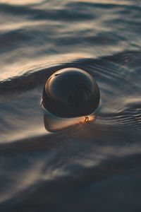 Preview wallpaper ball, water, waves, wet, sphere