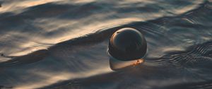 Preview wallpaper ball, water, waves, wet, sphere