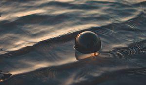 Preview wallpaper ball, water, waves, wet, sphere