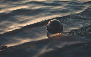 Preview wallpaper ball, water, waves, wet, sphere