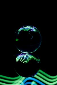 Preview wallpaper ball, wavy, neon