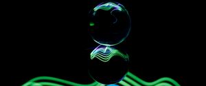 Preview wallpaper ball, wavy, neon