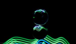 Preview wallpaper ball, wavy, neon