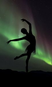 Preview wallpaper ballerina, silhouette, dance