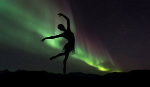 Preview wallpaper ballerina, silhouette, dance