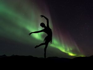 Preview wallpaper ballerina, silhouette, dance