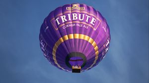 Preview wallpaper air balloon, flying, sky, logo