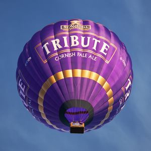 Preview wallpaper air balloon, flying, sky, logo