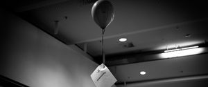 Preview wallpaper balloon, inscription, bw