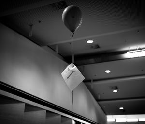 Preview wallpaper balloon, inscription, bw