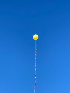 Preview wallpaper balloon, sky, yellow, blue, minimalism