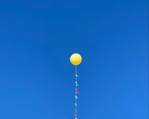 Preview wallpaper balloon, sky, yellow, blue, minimalism