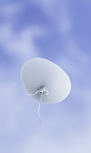 Preview wallpaper balloon, white, sky, clouds, flight