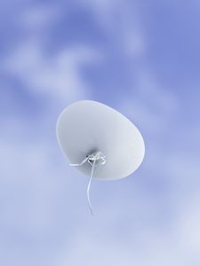 Preview wallpaper balloon, white, sky, clouds, flight