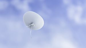 Preview wallpaper balloon, white, sky, clouds, flight