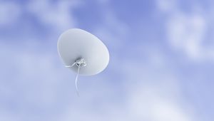 Preview wallpaper balloon, white, sky, clouds, flight