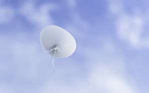 Preview wallpaper balloon, white, sky, clouds, flight