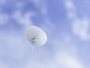 Preview wallpaper balloon, white, sky, clouds, flight